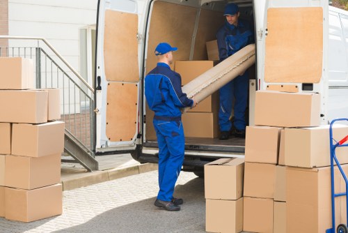 Removal team preparing a property move