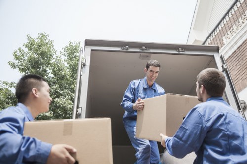Student belongings loaded for a move across Acton and nearby West London