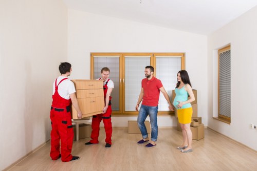 Removal Company Acton staff using PPE during a move