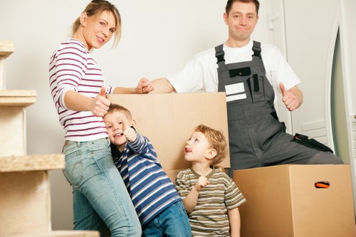 Loading a van for a flat removals job in Acton with nearby West London streets
